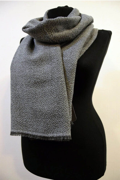 Зимний серый шарф букле из текстиля, 75x180 см TrendCorner 9-16-28-239 1480 - фото 2