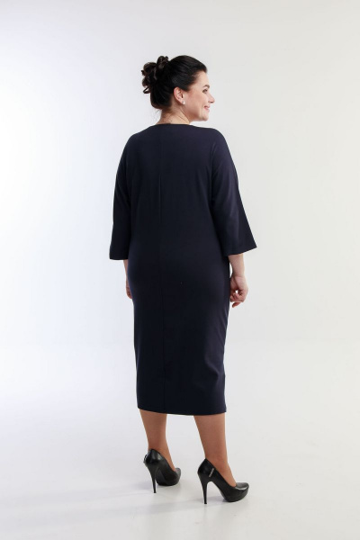 Демисезонное платье из текстиля с резным рукавом Belinga 1042 - фото 2