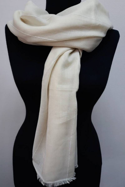 Шарф со строчкой, демисезонный, бежевый TrendCorner 2-1-19-360 1701 - фото 2