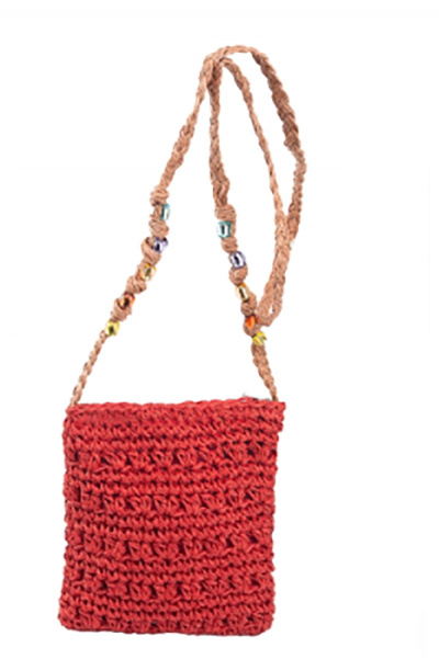 Вязаная сумка на каждый день, лето, красный OLANTIZ С3 красный - фото 1
