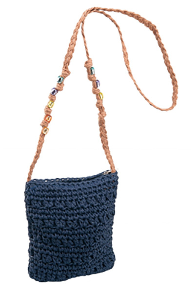 Вязаная сумка на каждый день, лето, синий OLANTIZ С3 синий - фото 1