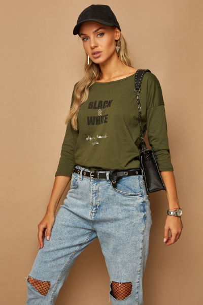 Блуза Lamajka L9245 оливковый - фото 1