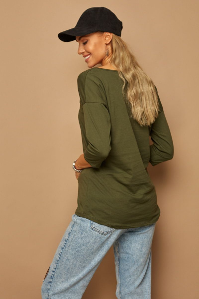 Блуза Lamajka L9245 оливковый - фото 2