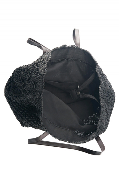 Вязаная сумка, лето, черный, на каждый день, просторная OLANTIZ С5 черный - фото 2