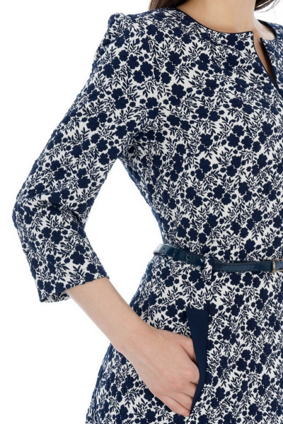 Платье БАГРЯНИЦА 2073 темно-синий - фото 2