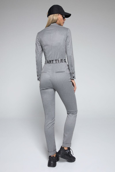 Комбинезон LaVeLa L10057 серый/крестик - фото 3