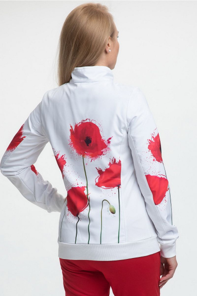 Брюки, джемпер, жакет FORMAT 11376 белый/красный - фото 2