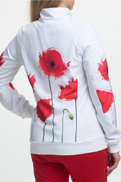 Брюки, джемпер, жакет FORMAT 11376 белый/красный - фото 3