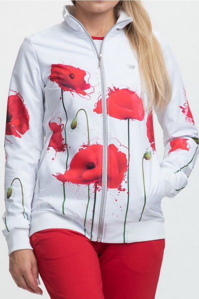 Брюки, джемпер, жакет FORMAT 11376 белый/красный - фото 4