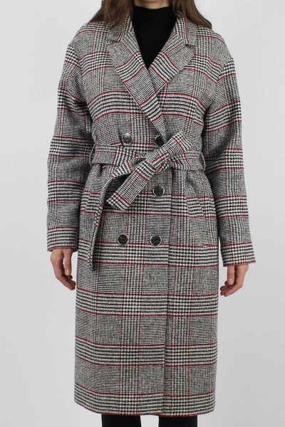 Демисезонное пальто из пальтовой ткани серое VLADOR 500516 серый - фото 4