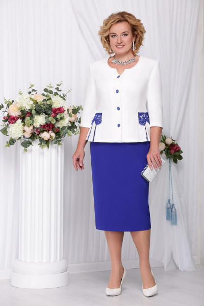 Жакет, юбка Ninele 2108 василек - фото 1