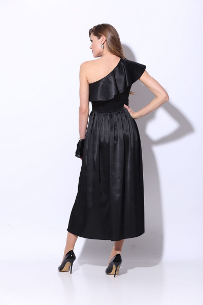 Платье с асимметричным лифом из атласа и съемным поясом Anna Majewska 1318 Lyon - фото 3