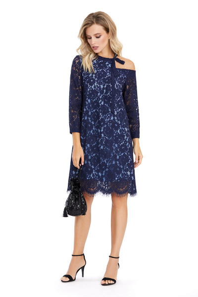 Платье PiRS 882 синий - фото 1