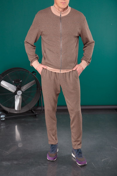Брюки и джемпер из жаккардового трикотажа мужской комплект HIT 0307 - фото 1