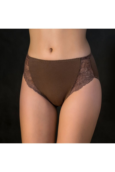 Трусы из трикотажного хлопка с отделкой из кружева Verally 107-5 перец - фото 1