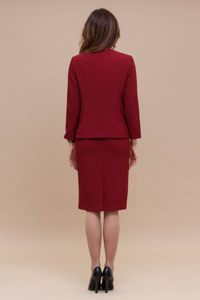 Костюм жакет и платье с акцентным кроем и пуговицами Domna 16057 - фото 8
