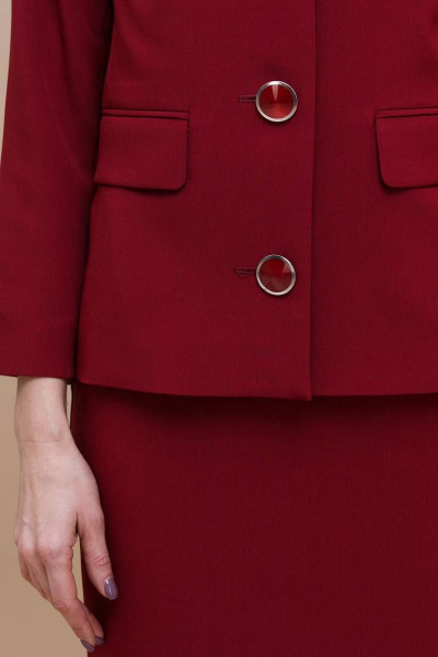 Костюм жакет и платье с акцентным кроем и пуговицами Domna 16057 - фото 9