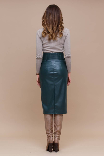 Юбка карандаш из экокожи с завышенной талией Domna 71104 - фото 5