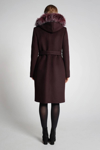 Пальто Gotti 166-3м бордовый - фото 4