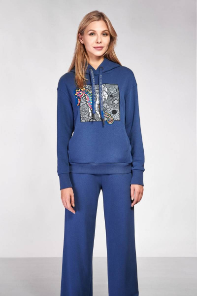 Худи Limi 3063Ж синий-индиго - фото 1