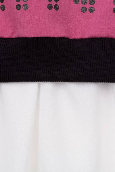 Джемпер с баской и принтом с надписями и смайликами Bell Bimbo 192211 т.розовый - фото 4