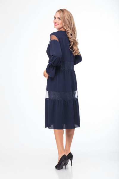 Платье Anelli 789 синий - фото 5
