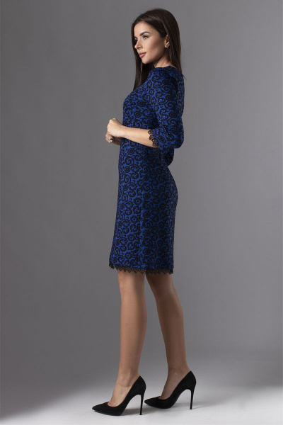 Платье полуприлегающего силуэта с кружевом из трикотажа VIZAVI 574 - фото 2