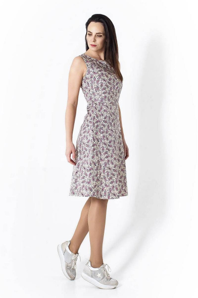Платье на каждый день летнее текстильное хлопковое белое SW Moda 01-177 - фото 1