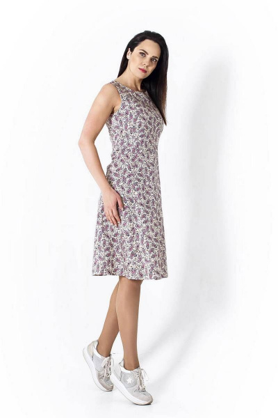 Платье на каждый день летнее текстильное хлопковое белое SW Moda 01-177 - фото 2