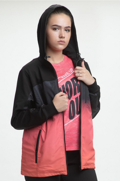 Брюки, джемпер, жакет FORMAT 11301 черно-розовый - фото 5