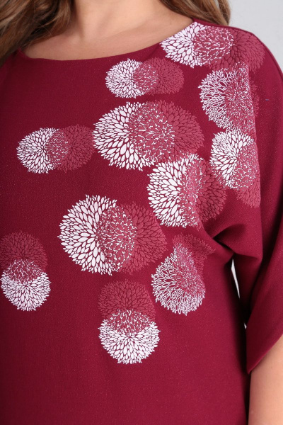 Платье Andrea Style 00240 бордо - фото 4