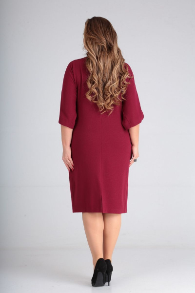 Платье Andrea Style 00240 бордо - фото 5