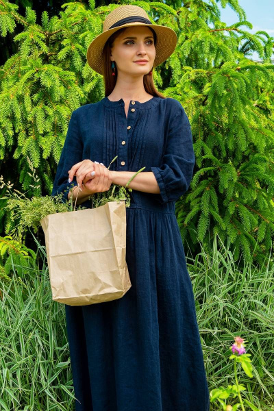 Платье Ружана 397-2 темно-синий - фото 2