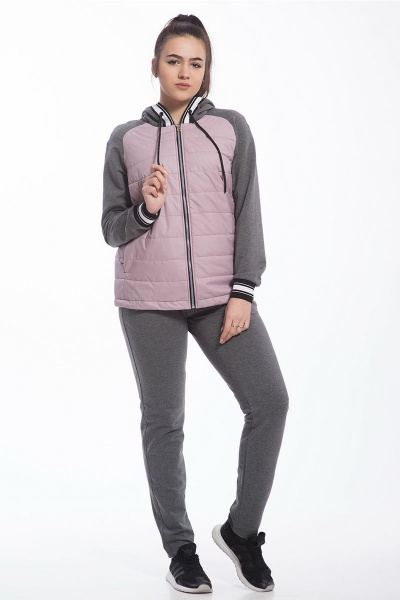 Брюки, джемпер, жакет FORMAT 11372 серо-розовый/антрацит - фото 2