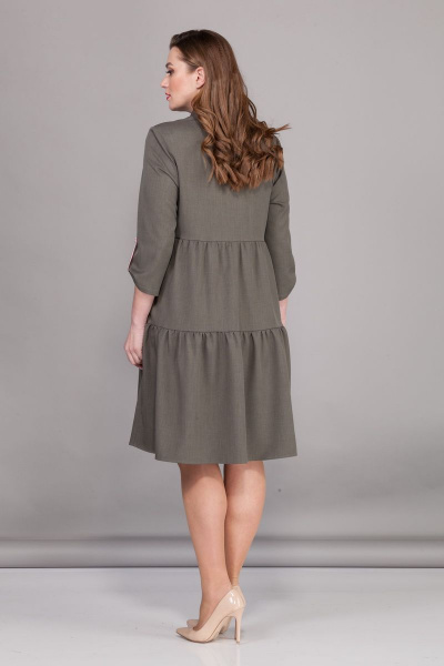 Платье БАГРЯНИЦА 5003 хаки - фото 3