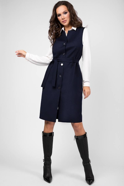 Жилет Teffi Style L-1460 синий - фото 2