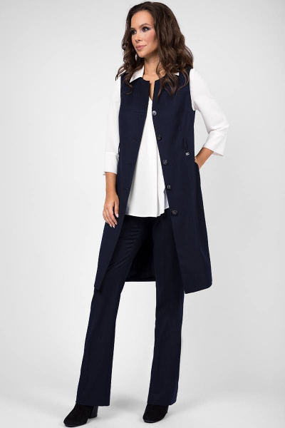 Жилет Teffi Style L-1460 синий - фото 4