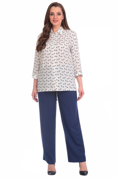Повседневный комплект блуза и брюки прямого силуэта Линия Л А-1568 - фото 1