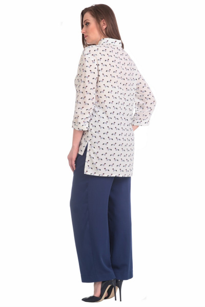 Повседневный комплект блуза и брюки прямого силуэта Линия Л А-1568 - фото 3