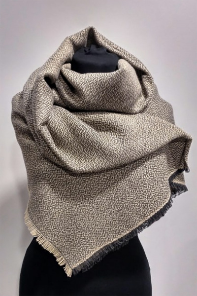 Шаль бежевый букле из текстиля 75х180 см для универсальной носки TrendCorner 9-16-28-239 1477 - фото 1