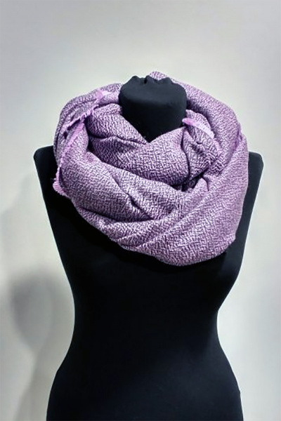 Фиолетовый шарф букле из текстиля, 75x180 см, универсальный TrendCorner 9-16-28-239 1483 - фото 1