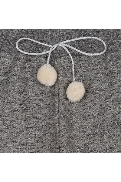 Брюки-джоггеры на каждый день из меланжированного фута Bell Bimbo 172066 серый меланж - фото 4