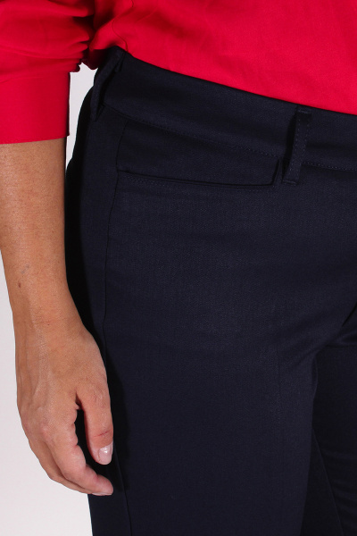 Брюки классические прямые из текстиля для делового стиля Mirolia 365 синий - фото 3