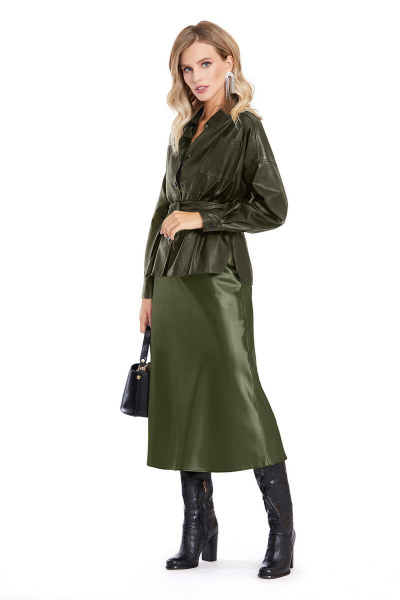 Рубашка, юбка PiRS 885 хаки-хаки - фото 1