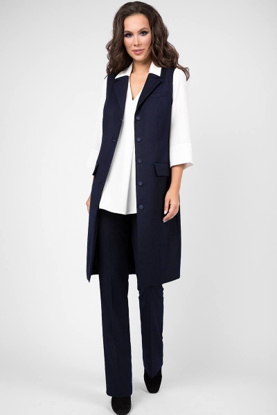 Платье Teffi Style L-1465 синий - фото 3