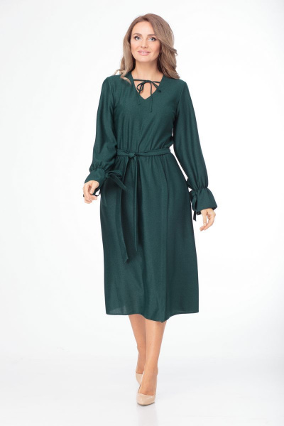 Платье Anelli 758 изумруд - фото 2