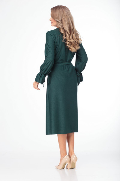 Платье Anelli 758 изумруд - фото 5
