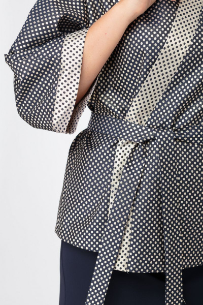 Комплект платье и кардиган в японском стиле с золотистым горохом Anelli 796 - фото 6