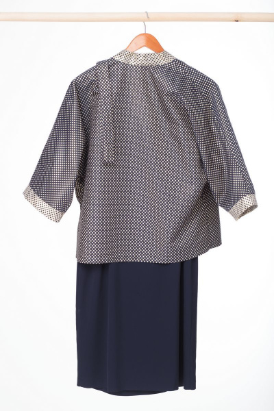 Комплект платье и кардиган в японском стиле с золотистым горохом Anelli 796 - фото 8