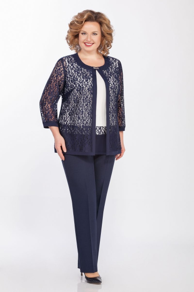 Брюки, накидка, топ LaKona 683 цветы - фото 1